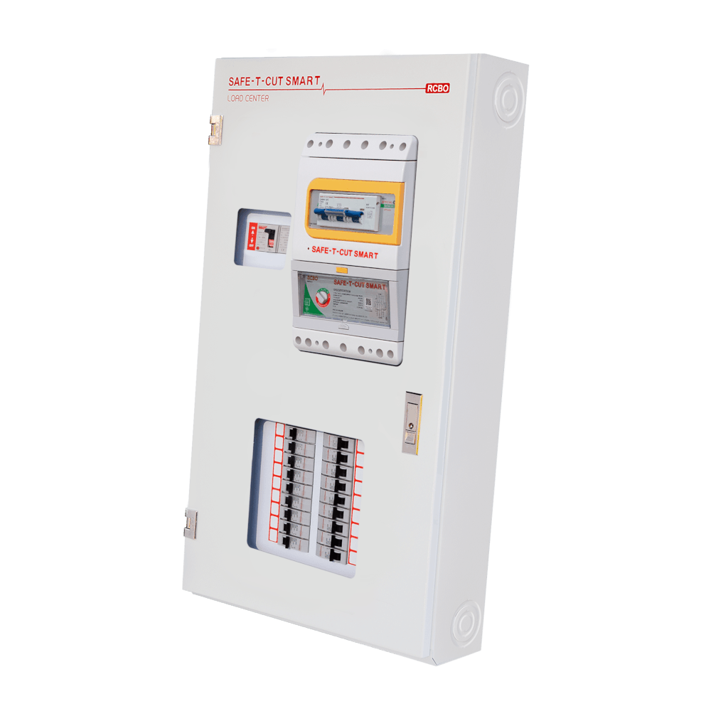 ตู้โหลดเซ็นเตอร์ พร้อมเมนกันดูด RCBO USA ขนาด 18 ช่อง พิกัด 50 แอมป์ เซฟ-ที-คัท สมาร์ท